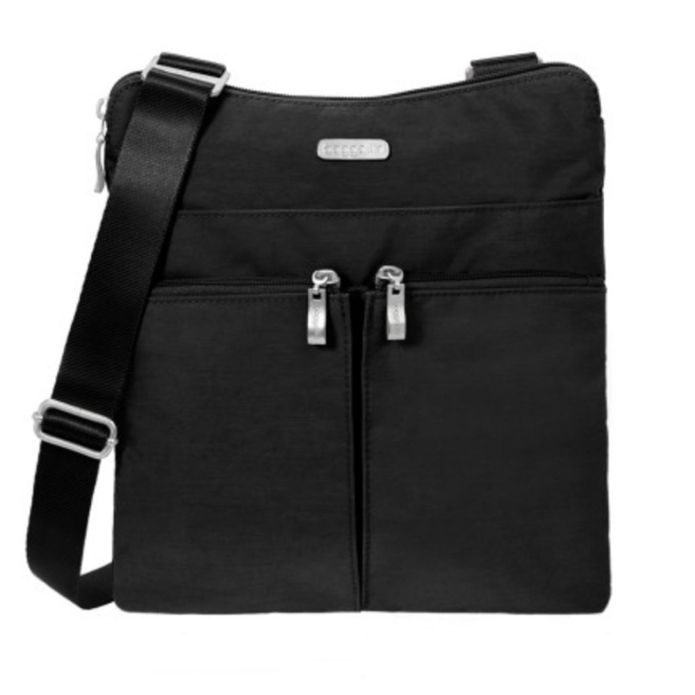 Baggallini Horizon Crossbody Black Purse Travel Bag Multi Pocket Nylon‎